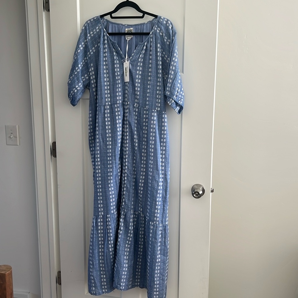 Blue and white Dress